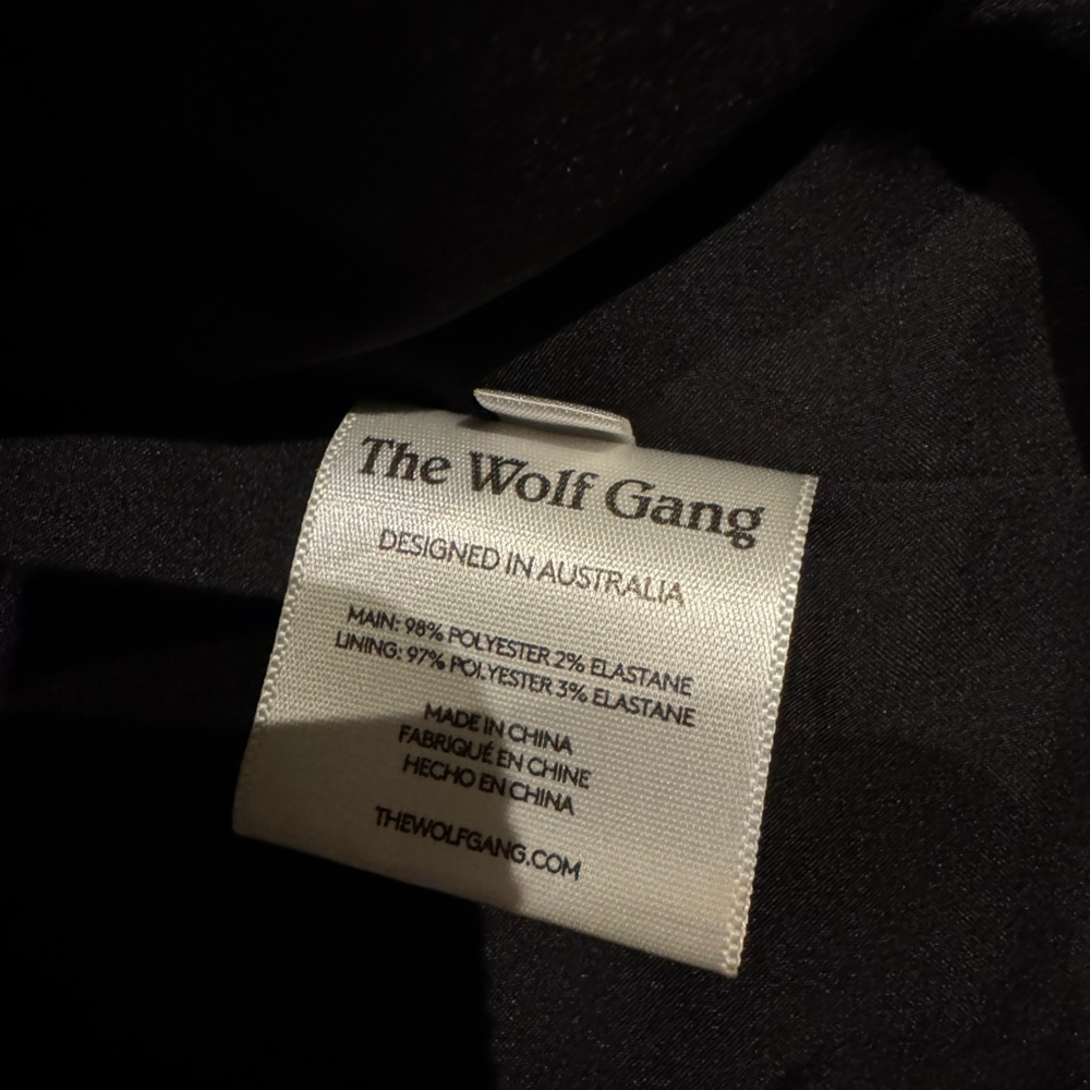 Black one shoulder Flores Dress The Wolf Gang Size L Floral Accent and Slit - Picture 8 of 9